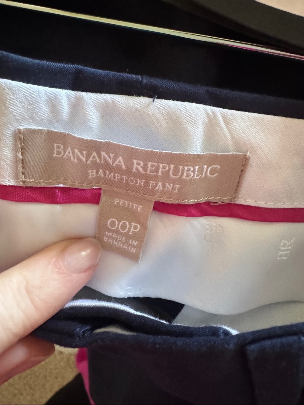 Banana Republic Petite Hampton Navy Cropped Ankle Pants- NWT 00P - Picture 4 of 4